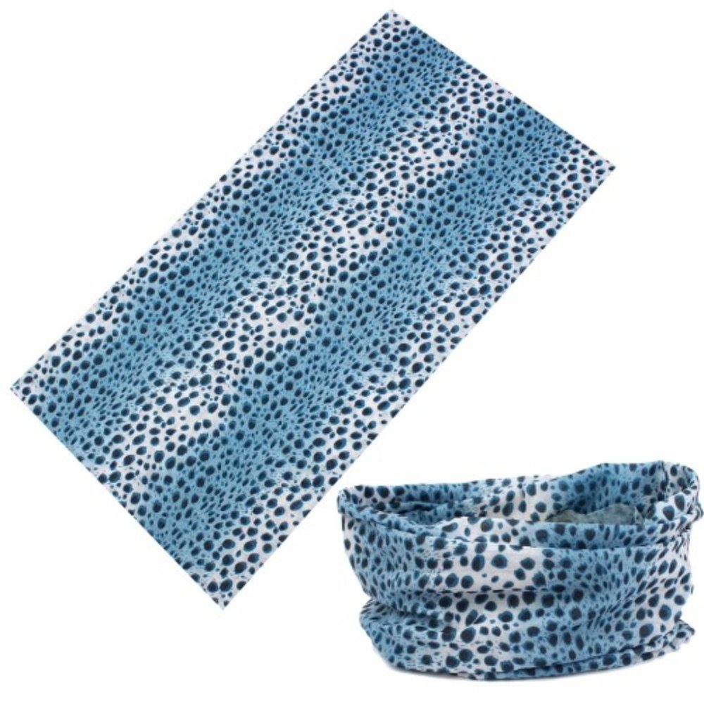 Multi-function Headwear/ Face Mask - Blue Cheetah